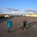 We walk across the almost-empty car park, A Trip to the Amusements, Southwold Pier, Southwold, Suffolk - 5th November 2017