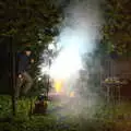 Alex sets a firework off, Alex and Anita's Fireworks, Cemetery House, Eye, Suffolk - 5th November 2017