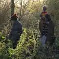 Isobel and the boys, A Walk Around Eye, Suffolk - 19th November 2017