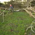 Harry climbs around, A Walk Around Eye, Suffolk - 19th November 2017