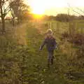 Harry, contra-jour, on a path, A Walk Around Eye, Suffolk - 19th November 2017