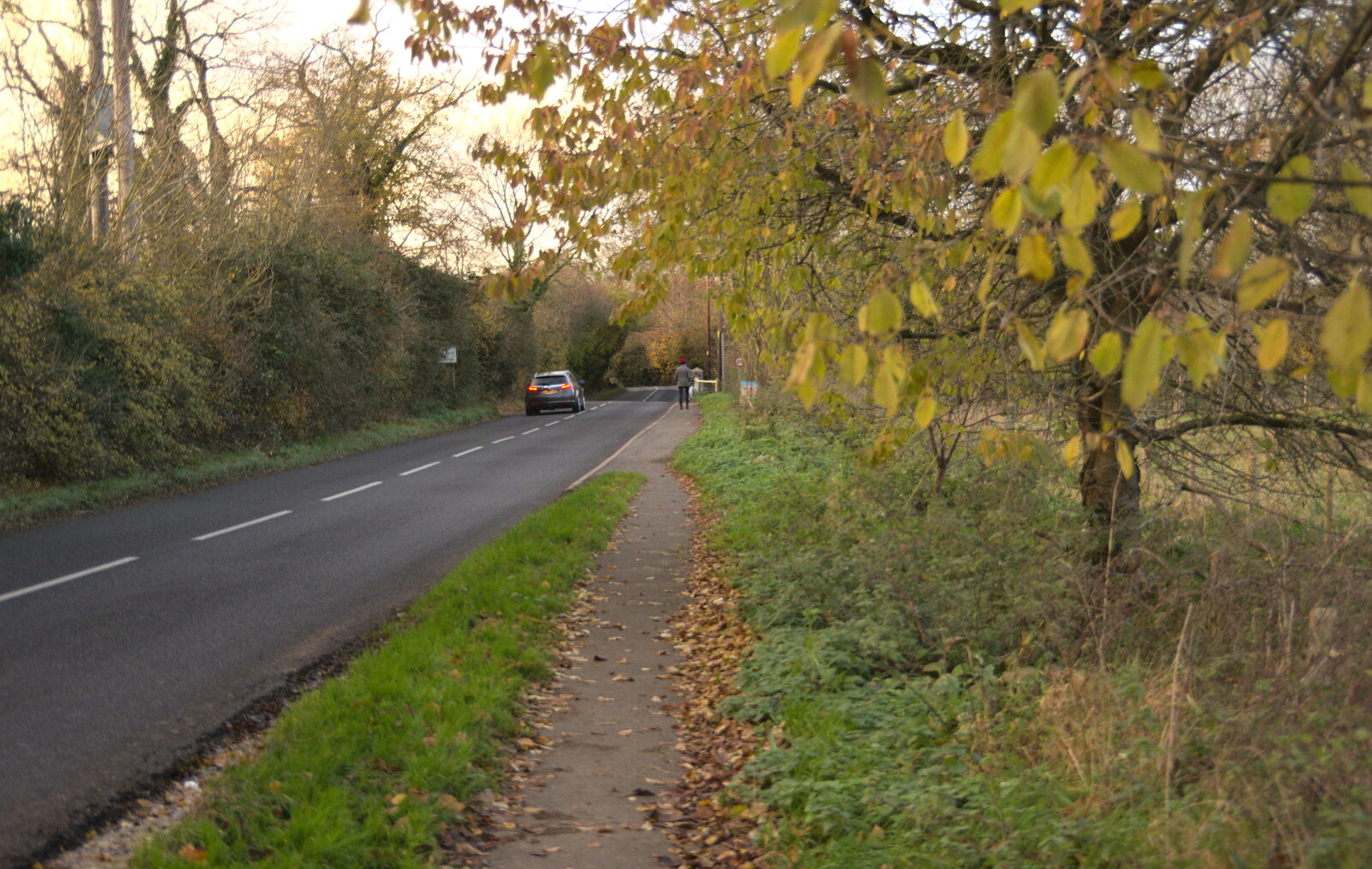 Cranley Green Road from A Walk Around Eye, Suffolk - 19th November 2017