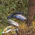 Somebody's wrapped their car around a telegraph pole, A Walk Around Eye, Suffolk - 19th November 2017