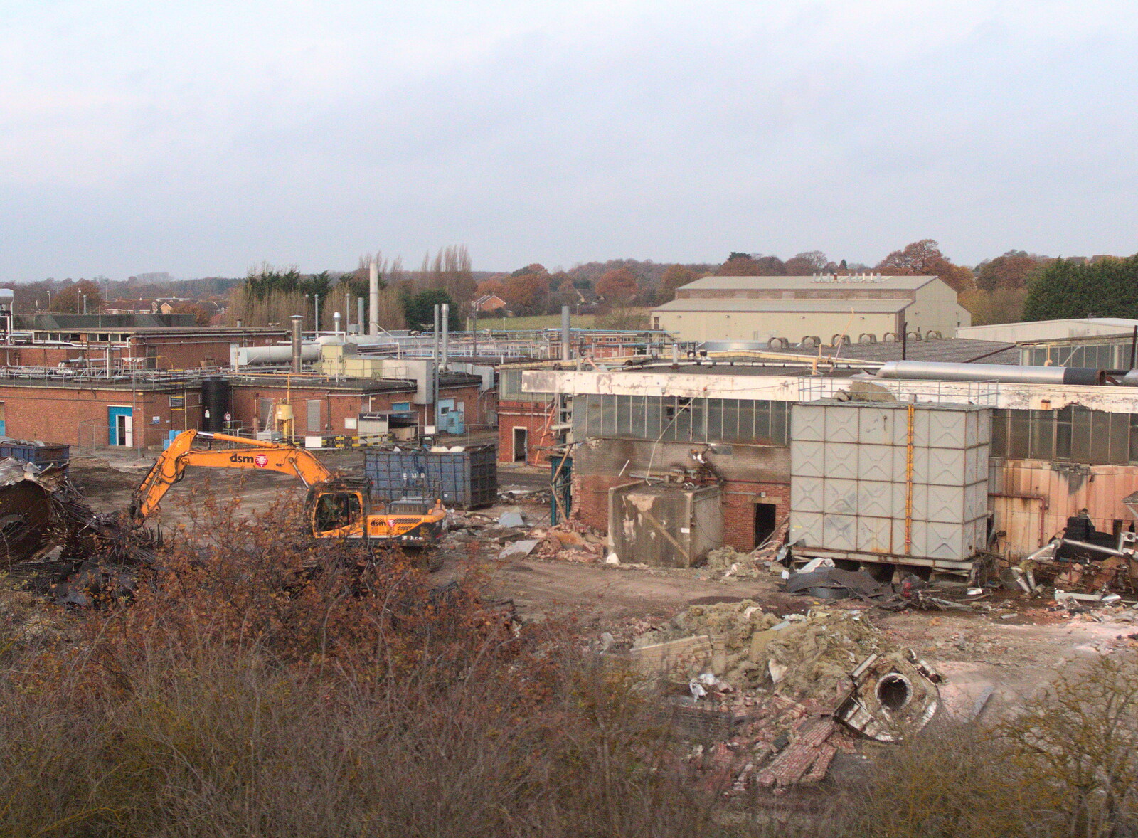 The old Wardle-Storey site is chewed up from A Late November Miscellany, Diss, Brantham and London - 30th November 2017