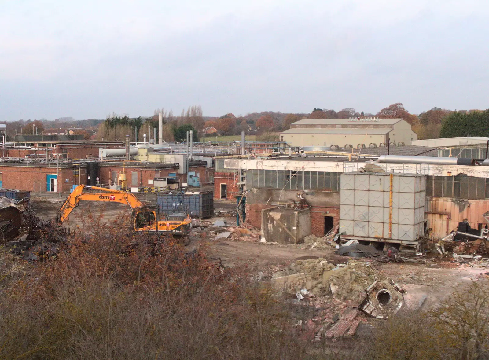 The old Wardle-Storey site is chewed up, from A Late November Miscellany, Diss, Brantham and London - 30th November 2017