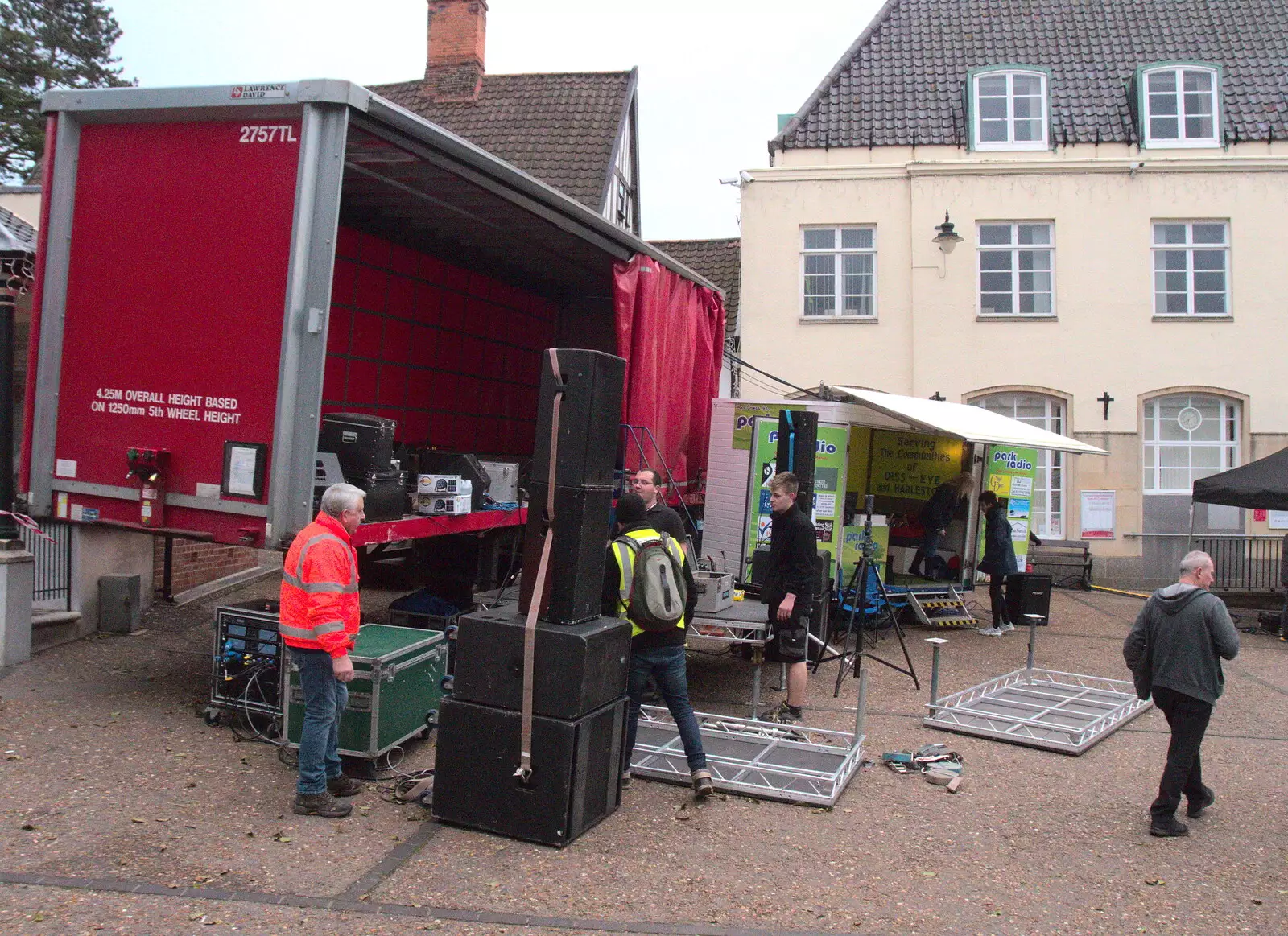 Some PA is set up for the Christmas lights turn-on, from A Late November Miscellany, Diss, Brantham and London - 30th November 2017