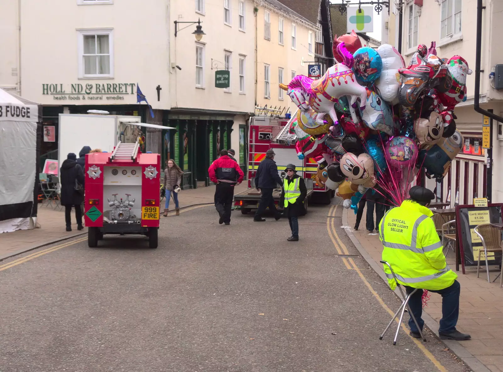 There are some fire engines in town, from A Late November Miscellany, Diss, Brantham and London - 30th November 2017