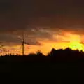 A sunset view across the side field, A Late November Miscellany, Diss, Brantham and London - 30th November 2017