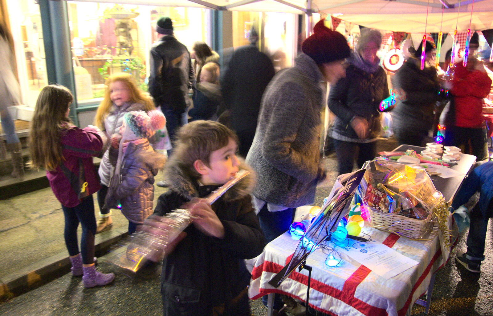 Fred entertains with some flutey Christmas carols from The Eye Christmas Lights, Eye, Suffolk - 1st December 2017