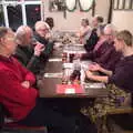 The adult table, The BSCC Christmas Dinner, White Horse, Stoke Ash, Suffolk - 2nd December 2017