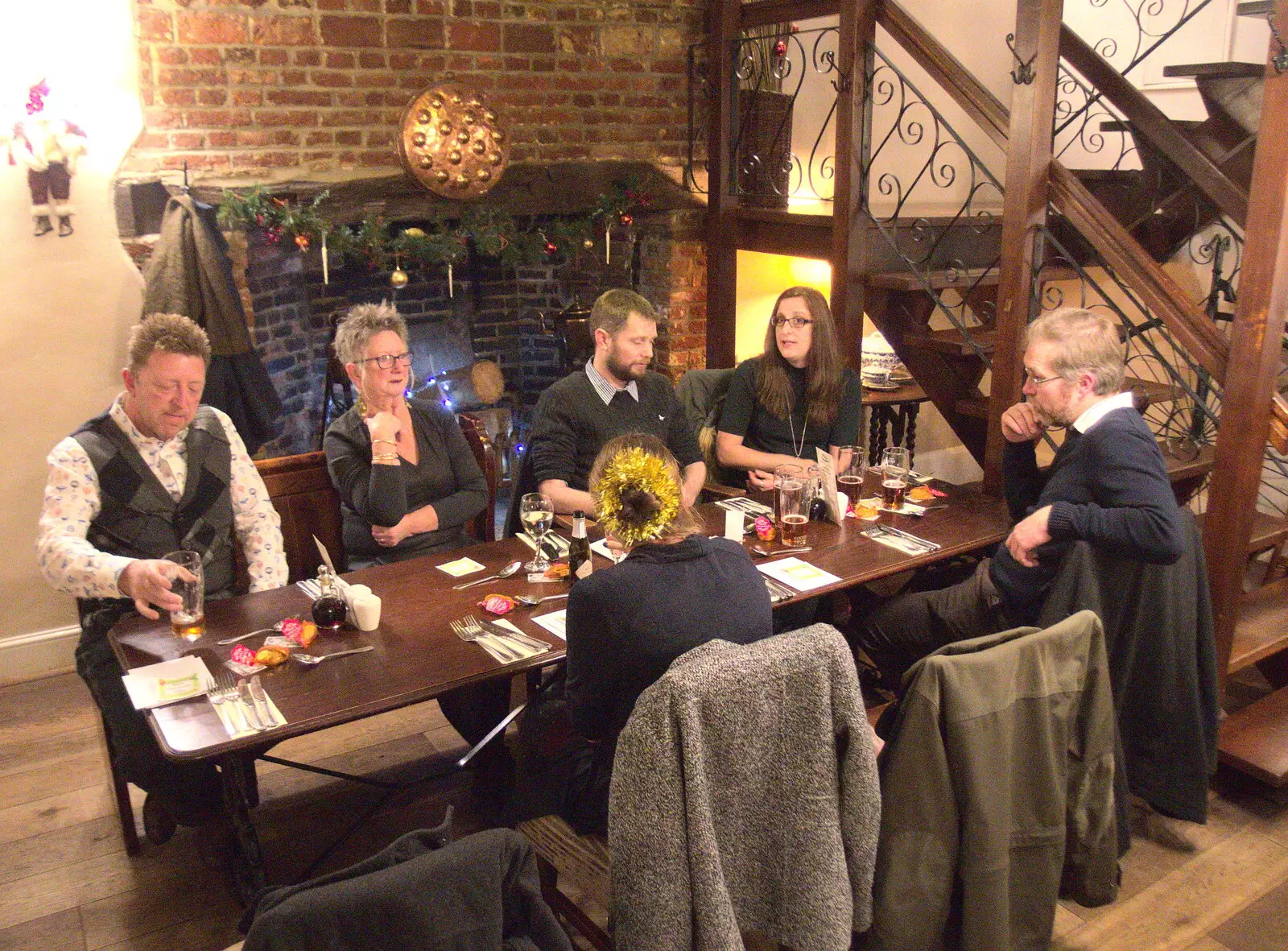 The alternative table, from The BSCC Christmas Dinner, White Horse, Stoke Ash, Suffolk - 2nd December 2017