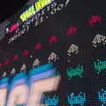 Space Invaders on a big LED-pixel screen, A Trip to the Cinema, Norwich, Norfolk - 3rd December 2017