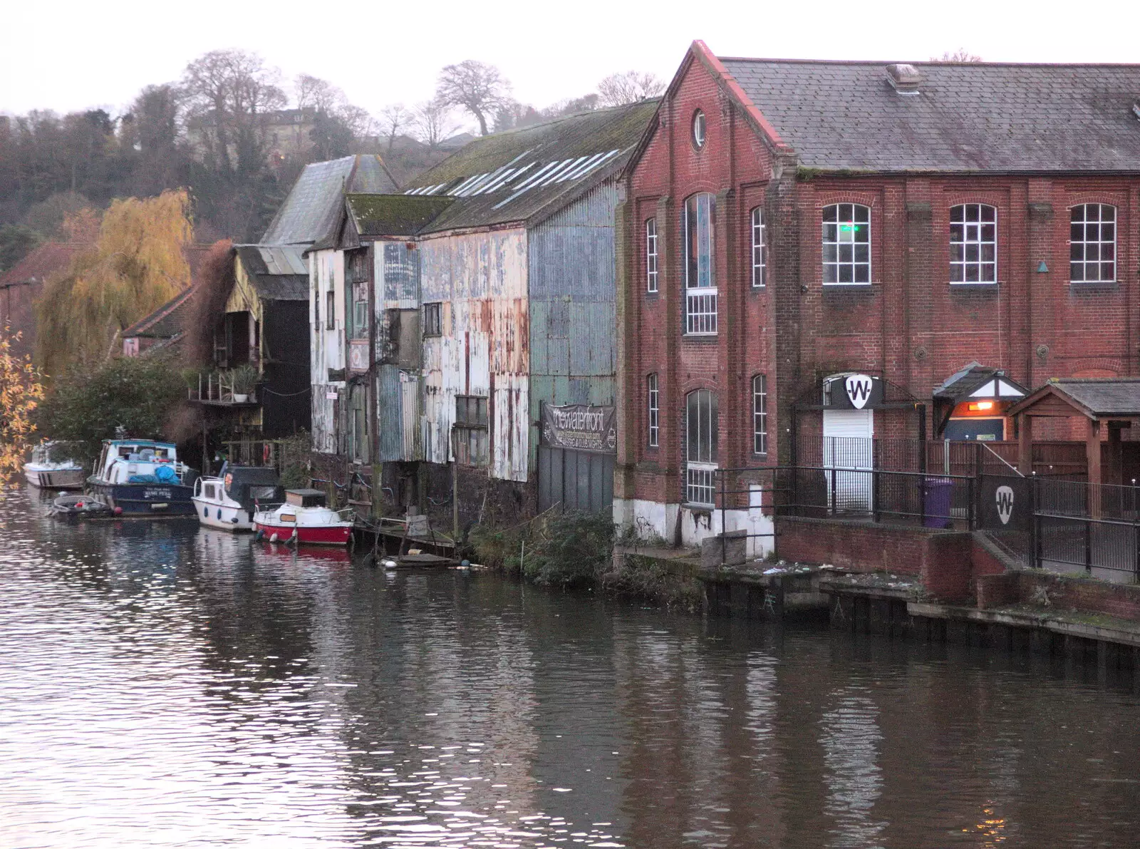 Derelict warehouse and The Waterfront, from A Trip to the Cinema, Norwich, Norfolk - 3rd December 2017