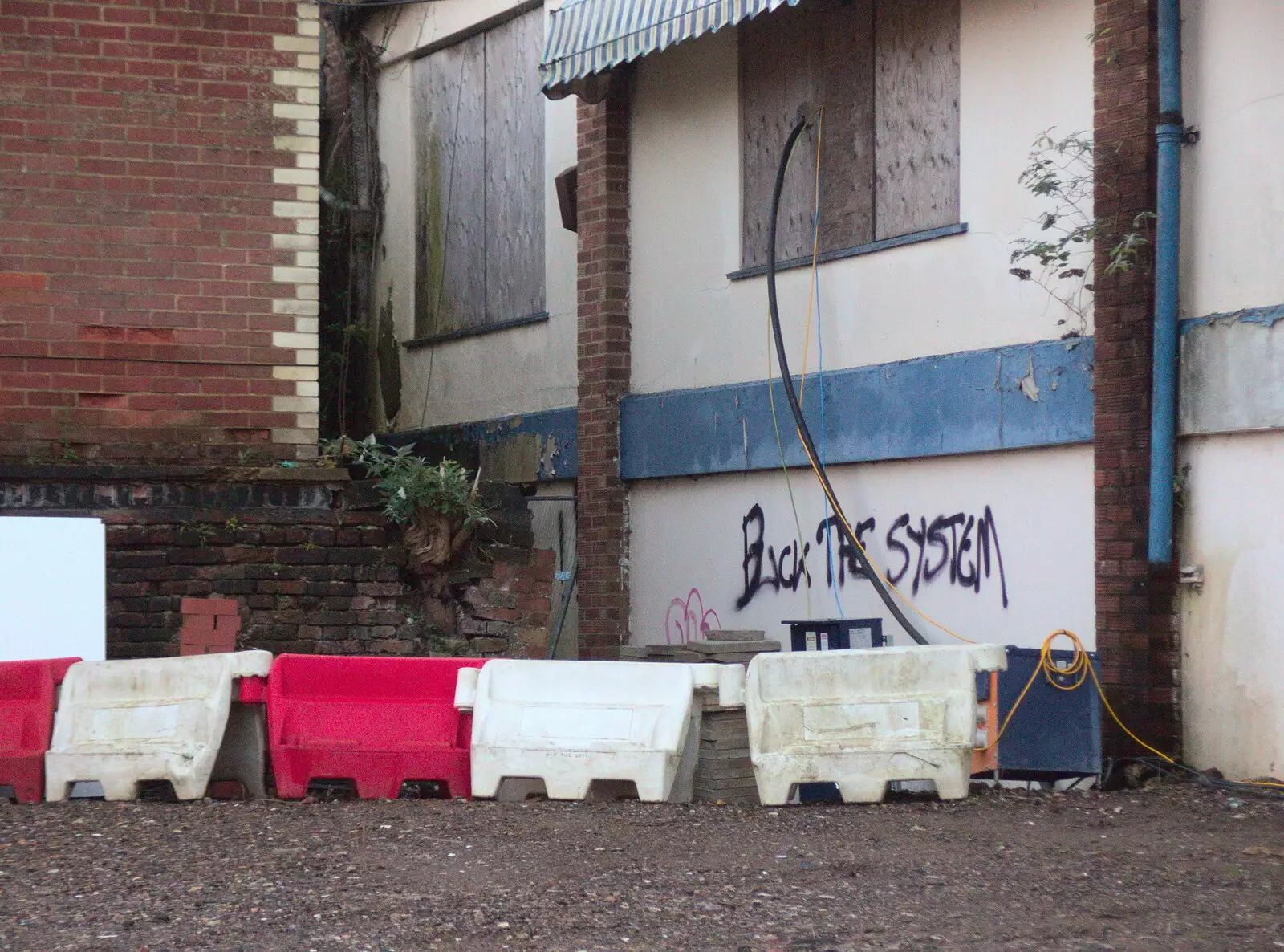 Buck the system graffiti, from A Trip to the Cinema, Norwich, Norfolk - 3rd December 2017