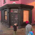 Fred outside a derelict pub on Cattle Market Street, A Trip to the Cinema, Norwich, Norfolk - 3rd December 2017