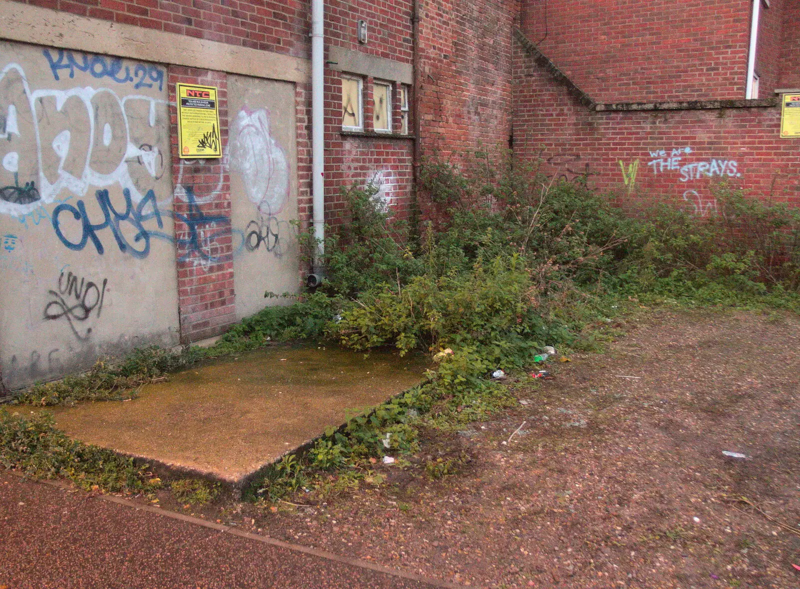 Wasteland and graffiti, from A Trip to the Cinema, Norwich, Norfolk - 3rd December 2017