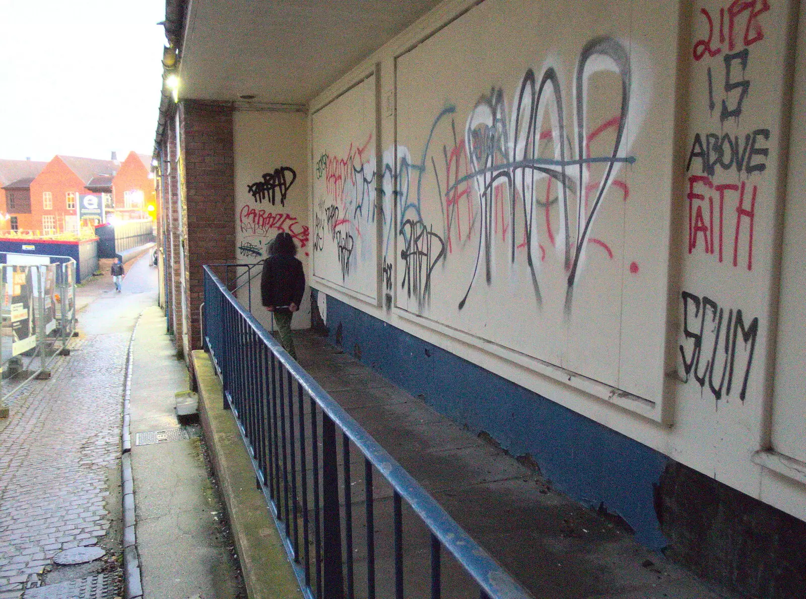 Fred and some Graffiti, from A Trip to the Cinema, Norwich, Norfolk - 3rd December 2017