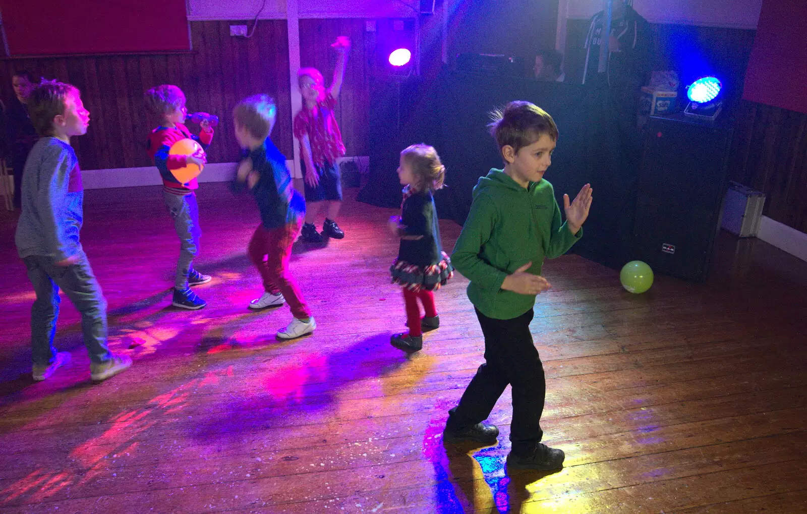 Fred does a great spot of Robot dancing, from Bill's Birthday, The Lophams Village Hall, Norfolk - 9th December 2017