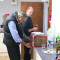 Alan gets a beer as Paul looks on, Bill's Birthday, The Lophams Village Hall, Norfolk - 9th December 2017