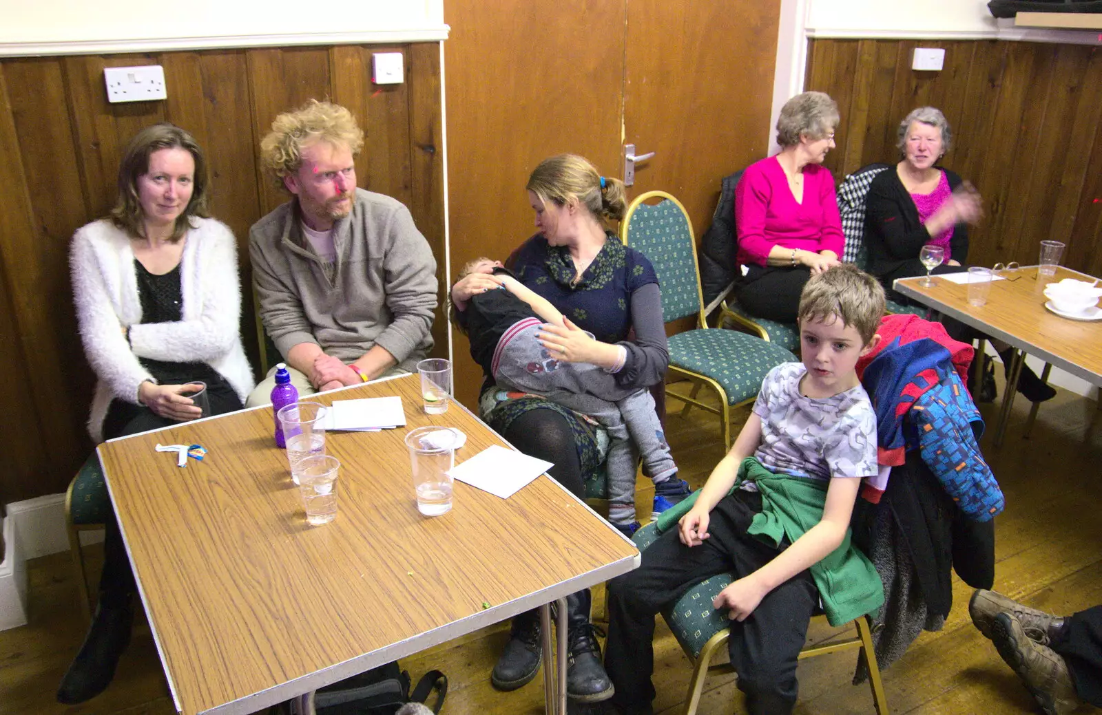 Harry's asleep as Fred has a meltdown, from Bill's Birthday, The Lophams Village Hall, Norfolk - 9th December 2017