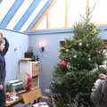 Fred's got a cup on his head, An Early Snow Day and the Christmas Tree, Brome, Suffolk - 10th December 2017