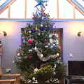 The tree is complete, An Early Snow Day and the Christmas Tree, Brome, Suffolk - 10th December 2017