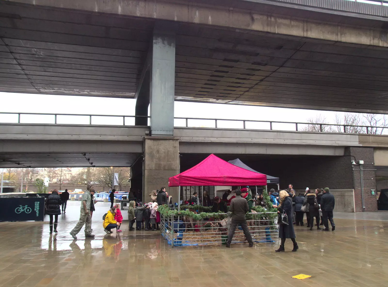 Under the brutal concrete of the A40 and Westway, from Reindeer Two Ways, Paddington and Suffolk - 19th December 2017