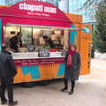 The Chapati Man van in the Sheldon Square pit, Reindeer Two Ways, Paddington and Suffolk - 19th December 2017