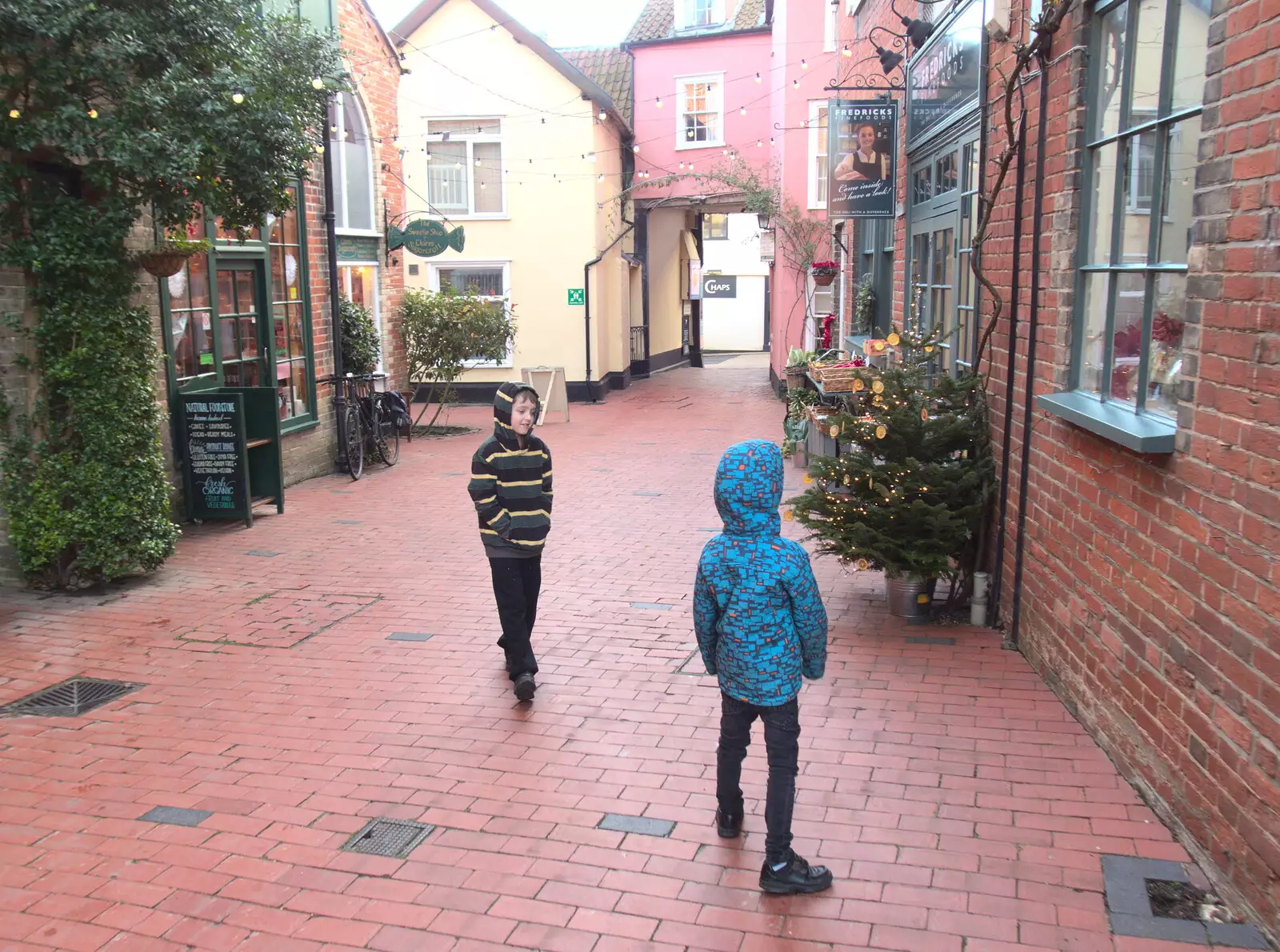 Outside Frederick's Fine Foods in Diss, from Reindeer Two Ways, Paddington and Suffolk - 19th December 2017