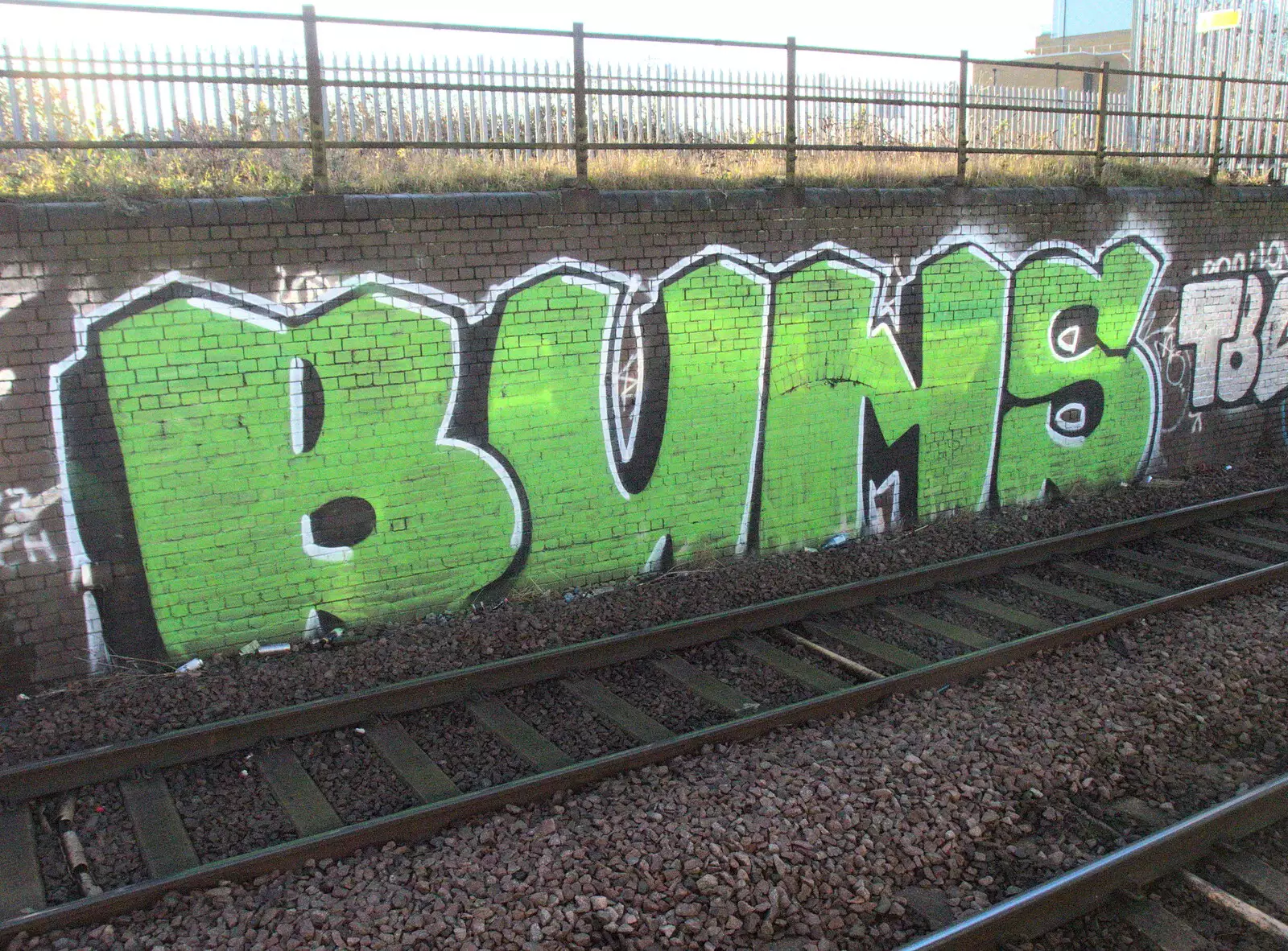 Buns graffiti, from A Work Lunch in Nandos, Bayswater Grove, West London - 20th December 2017