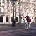 A lone horseman carries the Royal Standard on the Mall, A Work Lunch in Nandos, Bayswater Grove, West London - 20th December 2017