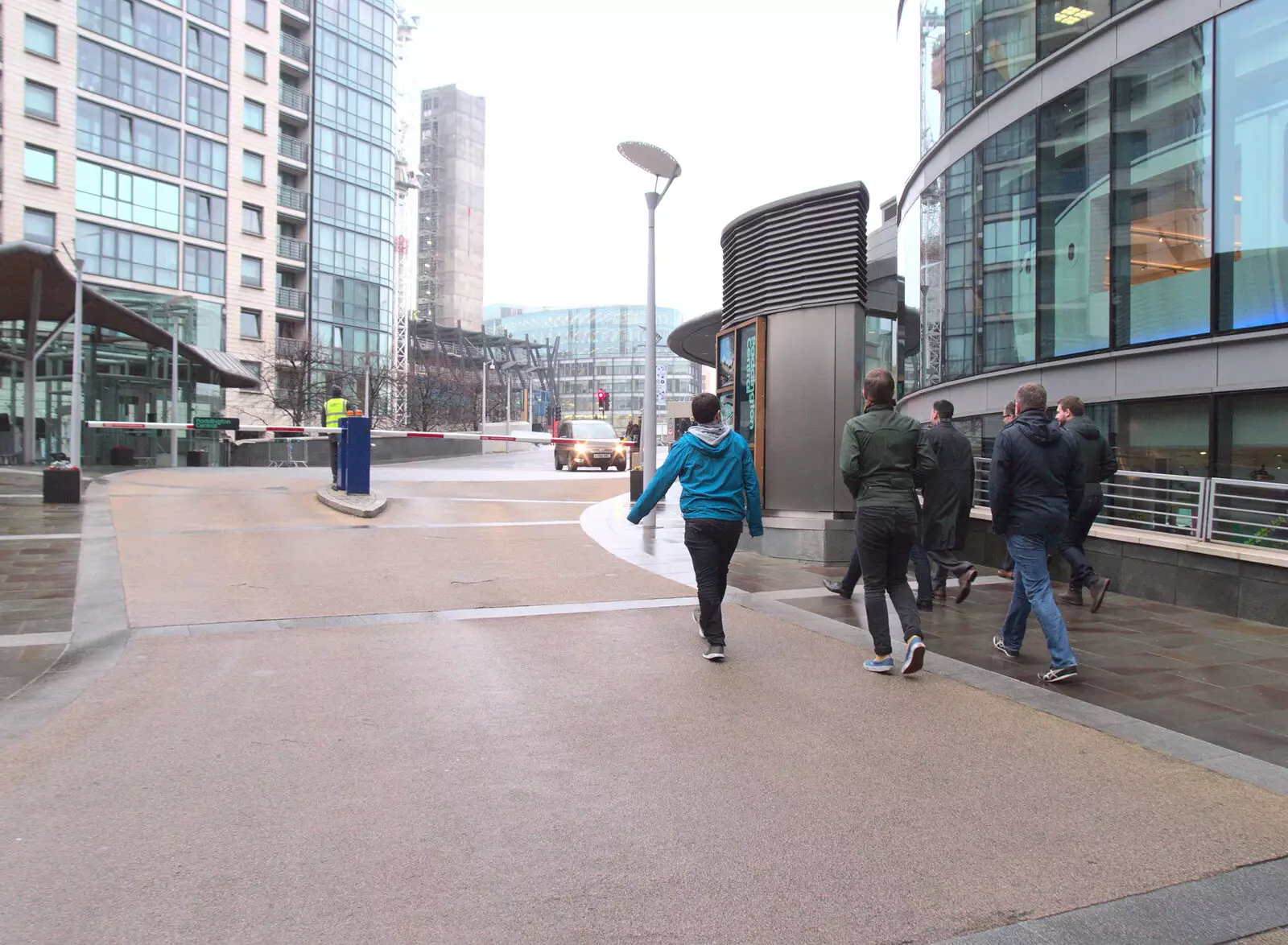 SwiftKey heads out of Sheldon Square, from A Work Lunch in Nandos, Bayswater Grove, West London - 20th December 2017