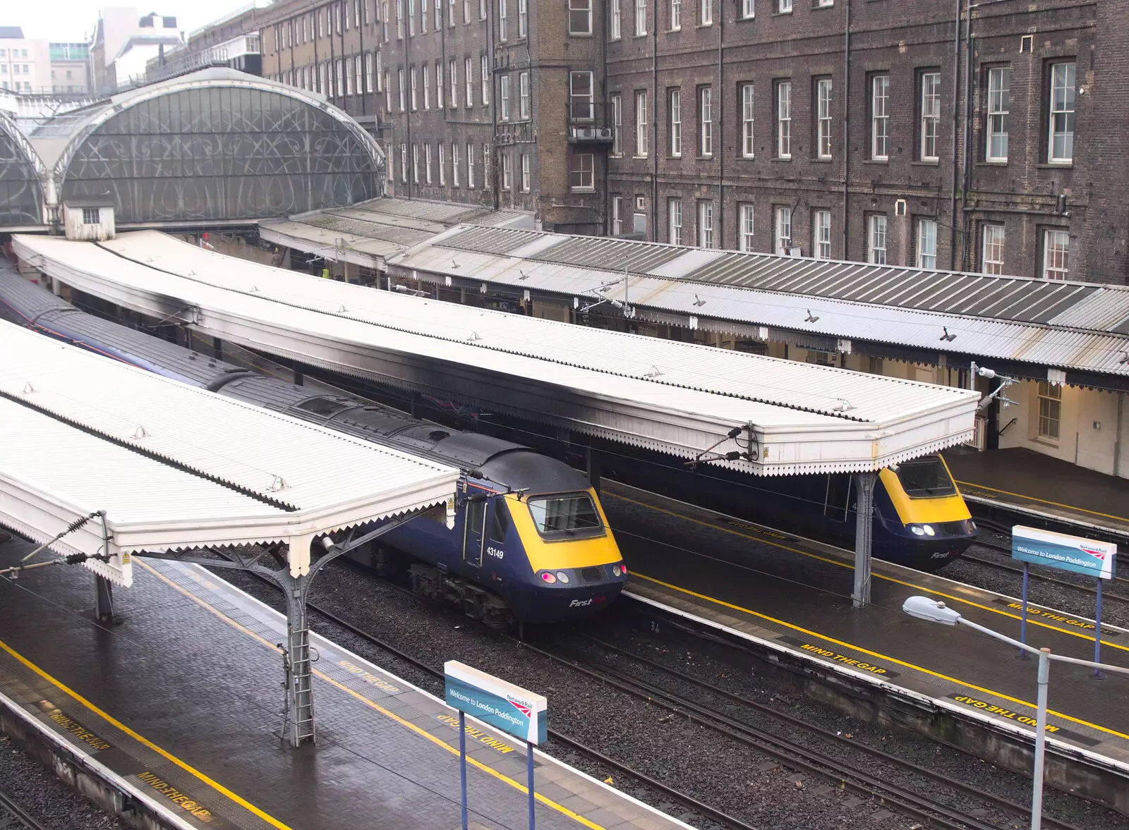 Class 43s at Paddington Station, from A Work Lunch in Nandos, Bayswater Grove, West London - 20th December 2017