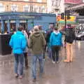 Rainy pavements outside the Porchester pub, A Work Lunch in Nandos, Bayswater Grove, West London - 20th December 2017