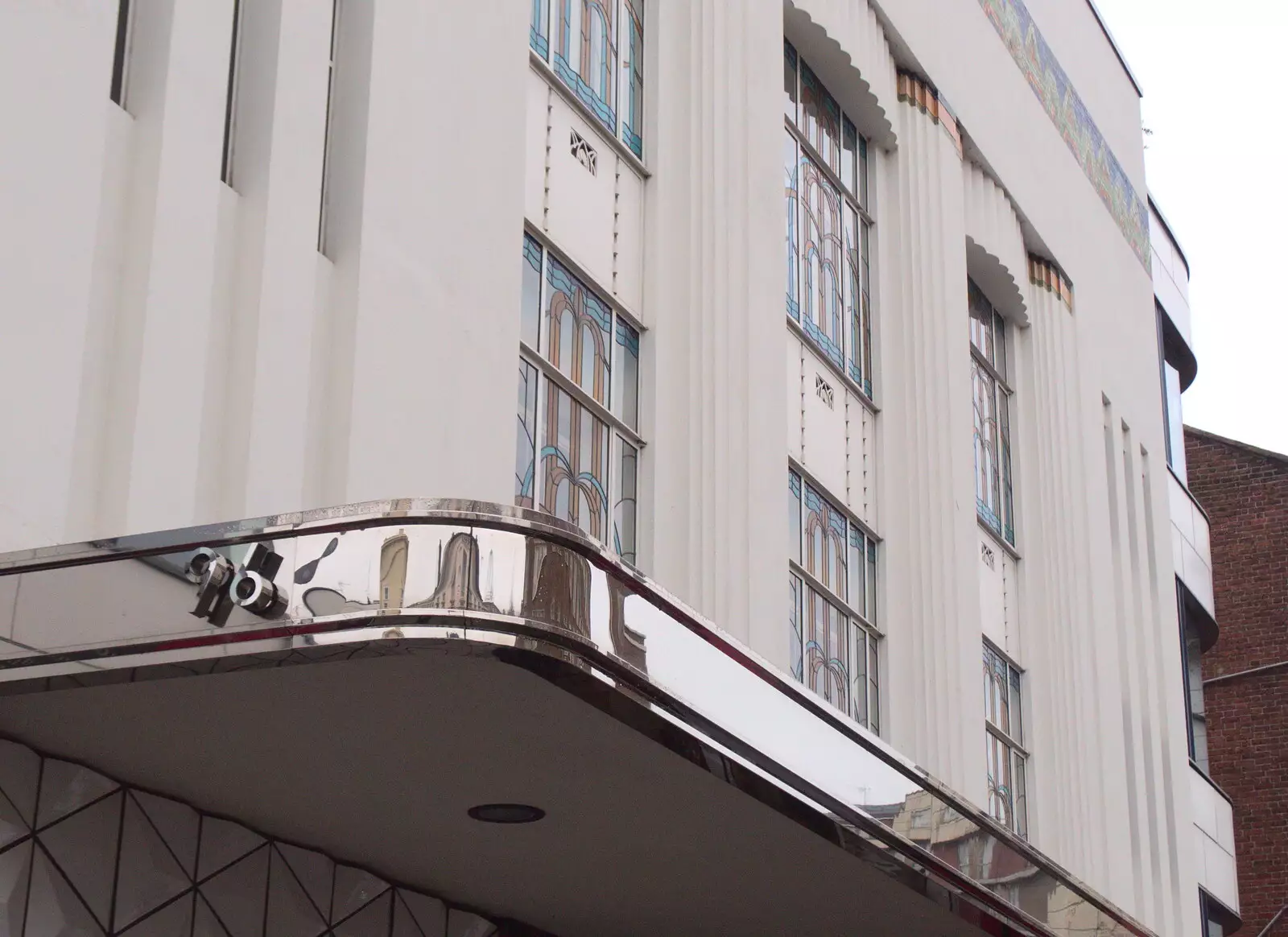 Close up on the Queens Cinema in Bayswater, from A Work Lunch in Nandos, Bayswater Grove, West London - 20th December 2017