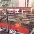 A tube train rattles in, A Work Lunch in Nandos, Bayswater Grove, West London - 20th December 2017