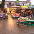 Festive fruit-and-veg market stall, A Spot of Christmas Shopping, Norwich and Diss, Norfolk - 23rd December 2017