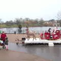 A Santa sleigh at Mere's Mouth, A Spot of Christmas Shopping, Norwich and Diss, Norfolk - 23rd December 2017