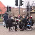 There's a brass band at the end of Mere Street, A Spot of Christmas Shopping, Norwich and Diss, Norfolk - 23rd December 2017