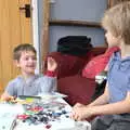 The boys build Lego, Christmas Day and The Swan Inn, Brome, Suffolk - 25th December 2017