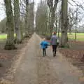 Harry and Isobel on the Oaksmere's drive, Christmas Day and The Swan Inn, Brome, Suffolk - 25th December 2017