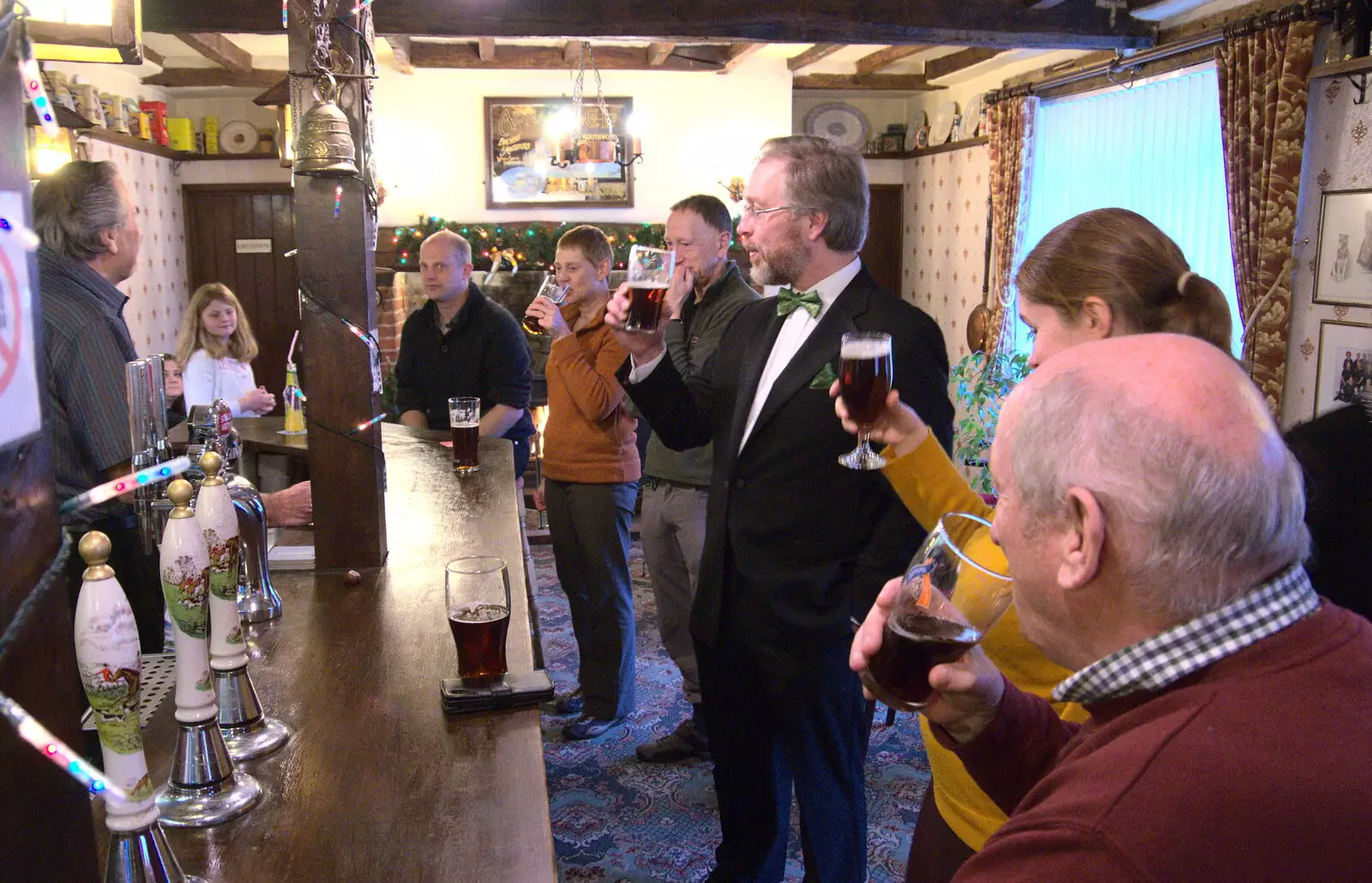 Marc's even got a dinner jacket on, from Christmas Day and The Swan Inn, Brome, Suffolk - 25th December 2017