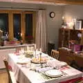 The table is set for dinner, Christmas Day and The Swan Inn, Brome, Suffolk - 25th December 2017