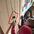 Fred makes a Lego spider and sticks it to his door, Boxing Day in the Queen's Head, Eye, Suffolk - 26th December 2017