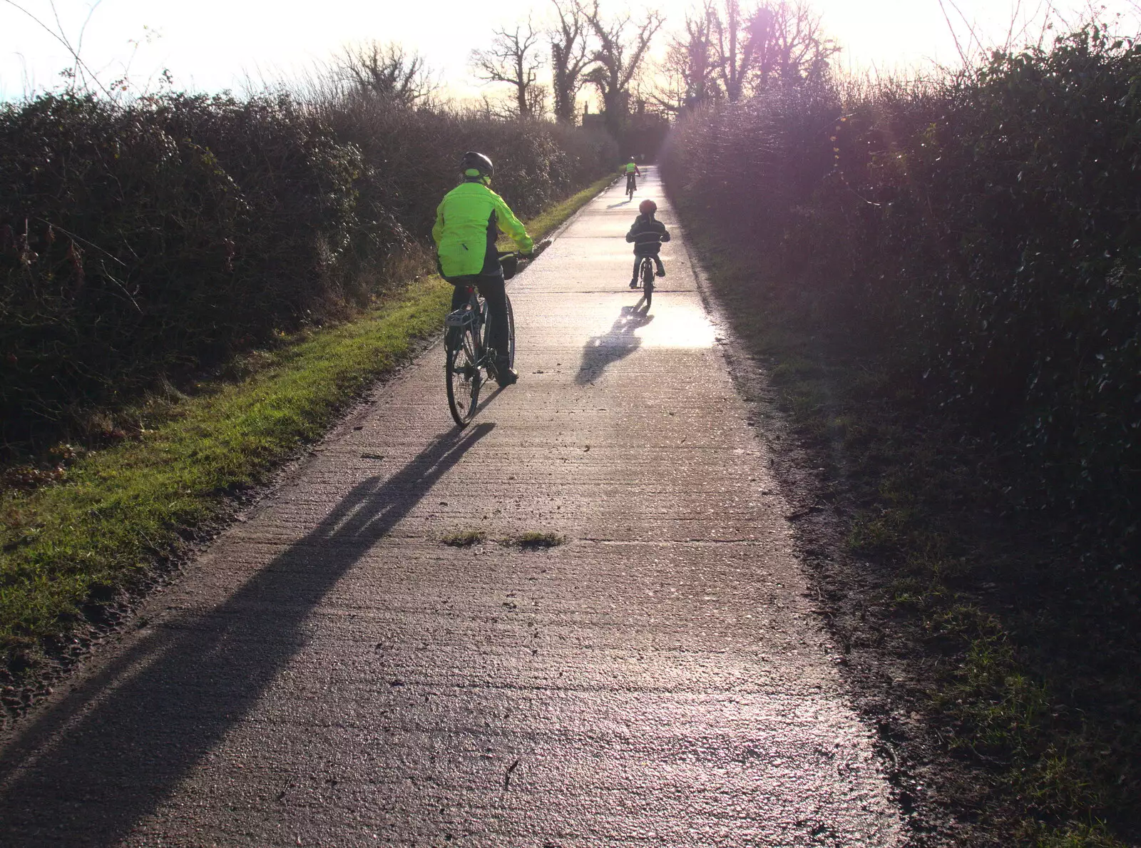 Up the Avenue to Peck's Farm, contra-jour, from Boxing Day in the Queen's Head, Eye, Suffolk - 26th December 2017