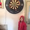 Fred by the dart board in the Queen's Head, Boxing Day in the Queen's Head, Eye, Suffolk - 26th December 2017