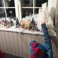 Harry pokes the Cobley's Christmas decorations, An End-of-Year Trip to Spreyton, Devon - 29th December 2017