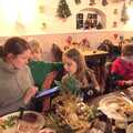 Isobel sets the tablet up, An End-of-Year Trip to Spreyton, Devon - 29th December 2017