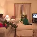 The boys watch telly in Grandma J's lounge, An End-of-Year Trip to Spreyton, Devon - 29th December 2017