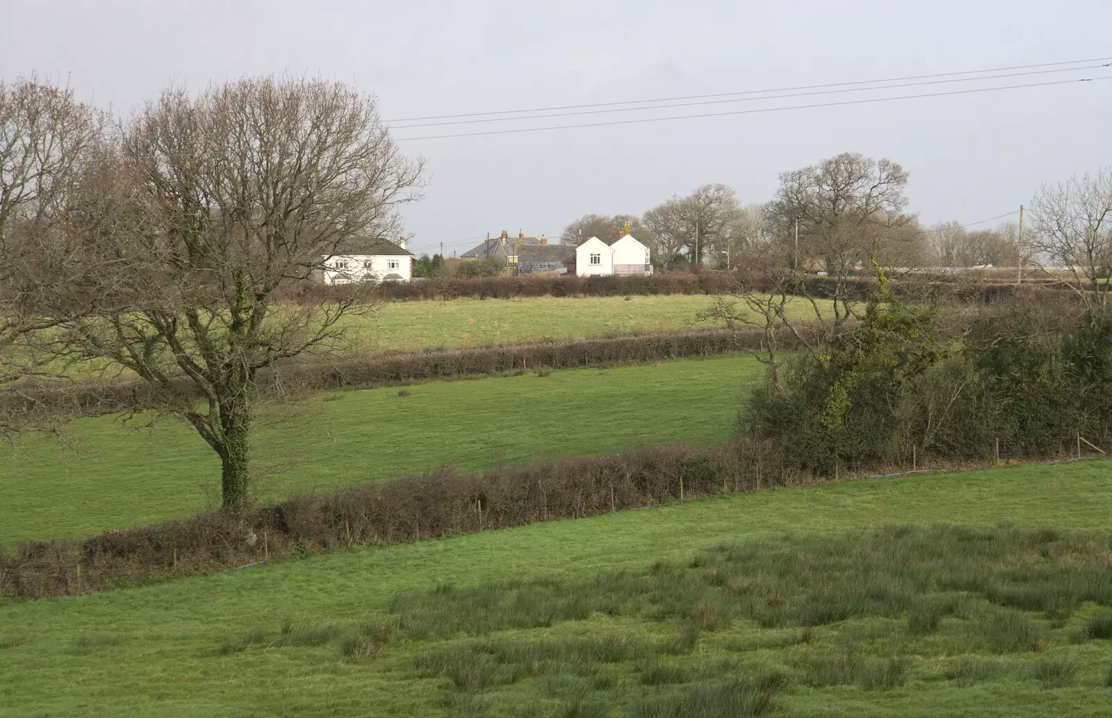 A view over the fields, from Killerton House, Broadclyst, Devon - 30th December 2017